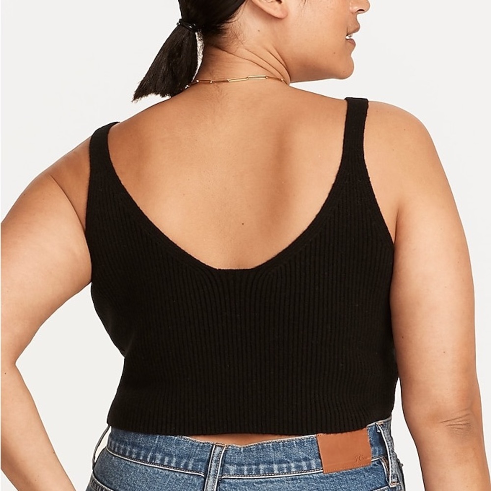 J.Crew Cashmere-blend cropped sweater-tank size S NWT - Picture 2 of 10